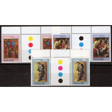 ZAYIX Australia 756-758 MNH Gutter Pairs Christmas Madonna & Child 111022S143