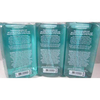 3 bottles Bath & Body Works Gentle Foaming Hand Soap Honolulu Sun