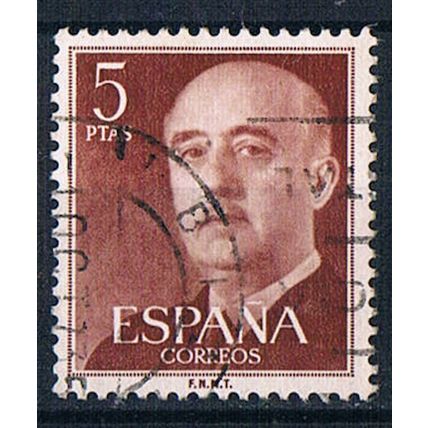 Spain 1955 SG1223 sp14 General Franco 5p Used Stamp