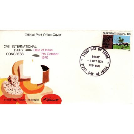 Australia 1970 Dairy Congress ,Cheese, FDC,
