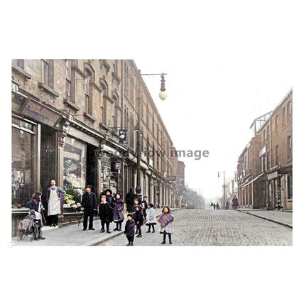 ptc4144 - Yorks. - Kids by Fred Brea*** Shop, Commercial St. Batley - print 6x4
