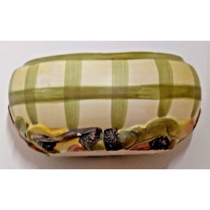 Indigo Gate for Silvestri Ceramic Fall Acorn & Leaf Oval Trinket Dish Autumn