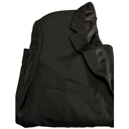 Jones New York Mens Blazer Black S46 Button Sleeve Inner Pockets Back Slit