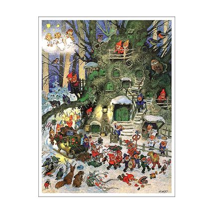 11571 - Korsch Advent - Elf Parade - 15.5"H x 11.5"W x .1"D