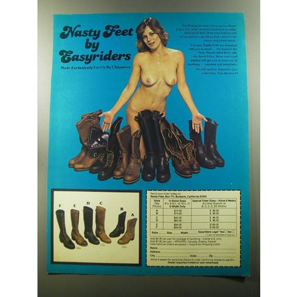 1981 Chippewa Nasty Feet Boots Ad - Nasty Feet by Easyriders
