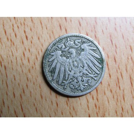 1899f 5 Pfennig Germany Empire Coin