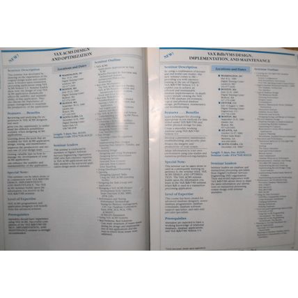 1989 Digital Equipment Corp Seminars Catalog - For Technical & Management