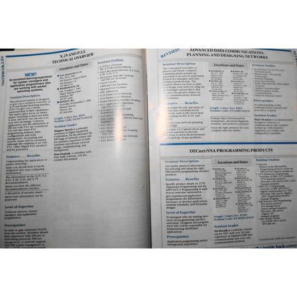 1989 Digital Equipment Corp Seminars Catalog - For Technical & Management