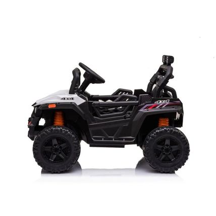 Children's 12V Electric Ride-On Car with Remote Control and Trailer – Black