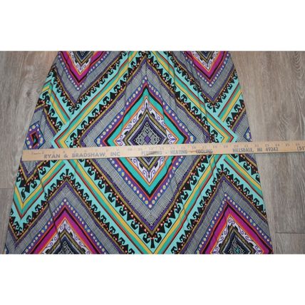 Women's Summer Cloths Maxi Dress Sleeveless southwest Aztec Design Size 12 BOHO