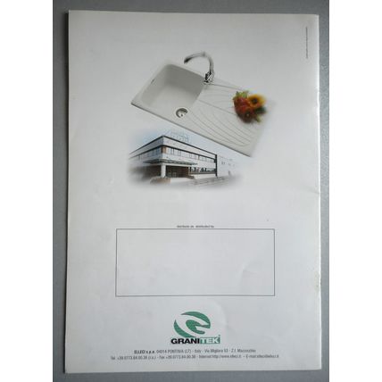 1990s Vintage ELLECI Italian Kitchen Granite SInk/Hob Granitek Sales Brochures