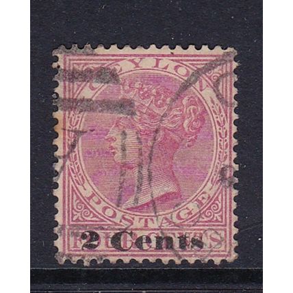 CEYLON 1888-90 SURCHARGE 2c ON 4c NO BAR USED SG210