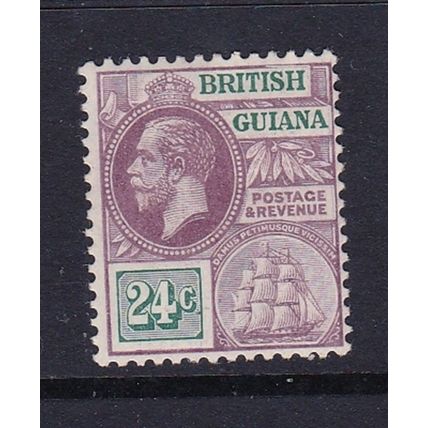 BRITISH GUIANA 1913-21 WMK MULTI-CROWN CA 24c MINT SG265