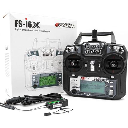 Fs-I6X 10CH 2.4Ghz RC Transmitter Controller with Fs-Ia6B Receiver Upgrade Cable