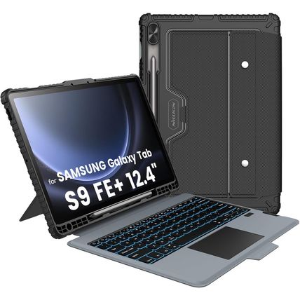 Nillkin for Samsung Galaxy Tab S9 FE plus Case with Detachable Keyboard, Multi-T