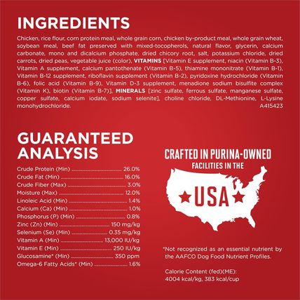 Purina ONE Chicken and Rice Formula Dry Dog Food - 40 Lb. Bag