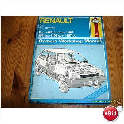 Renault 5, 1985 to 87, Haynes Owners Workshop Manual