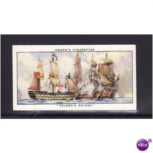 Ogden's Cigarette Card 1939 Sea Adventure No 18 Nelsons Bridge Fine Mint