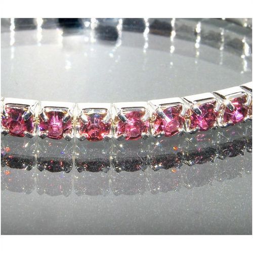 1 Row Wedding Party Purple Rhinestone Stretch Bangle Bracelet Jewellery 1352