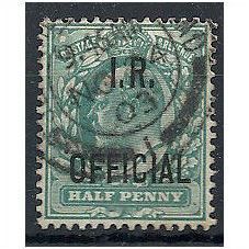 1902 O20 1/2d Blue-Green Inland Revenue Official Fine Used. ..