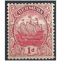 Bermuda 1916 SG46a 1d Rose-Red Mounted Mint . .