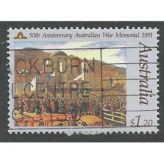 AUS 1991 $1.20 '50TH ANN OF WAR MUSEUM' FINE USED (EBID40-281)