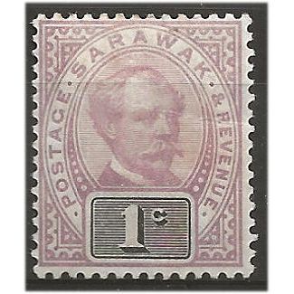 Sarawak 1892 SG8 1c Purple & Black Mounted Mint . ..