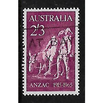 AUSTRALIA 1965 ANNIV OF GALLIPOLI LANDING 2s.3d REDDISH PURPLE SG 375 FINE USED