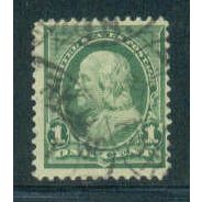 Used 279 1c Benjamin Franklin Barely Clears M04355