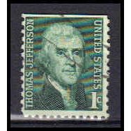 Used 1278 1c Thomas Jefferson Barely Clears BPS KA5946