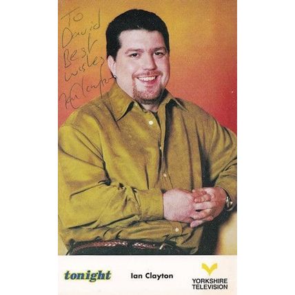 Ian Clayton Author 1980s Yorkshire TV Tonight Show Hand Signed Photo