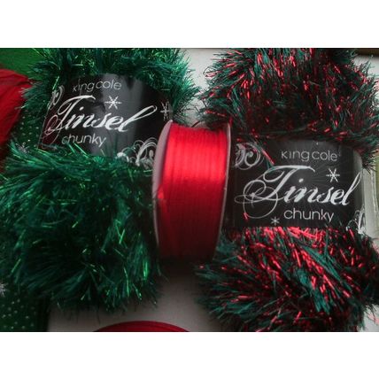 Christmas Craft Inspiration Pack; ribbon, felt, buttons, beads etc.