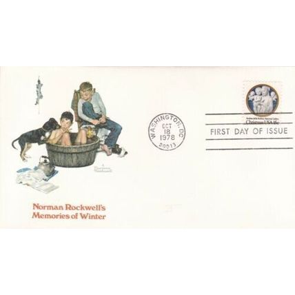 United States 1978 Norman Rockwells Memories of Winter FDC Washington DC Cancel