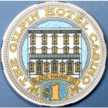 Gilpin. $1 Casino Chip. Black Hawk, CO. 13B.