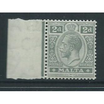 malta stamps george v watermark m crown ca sg75 sg 75 mnh