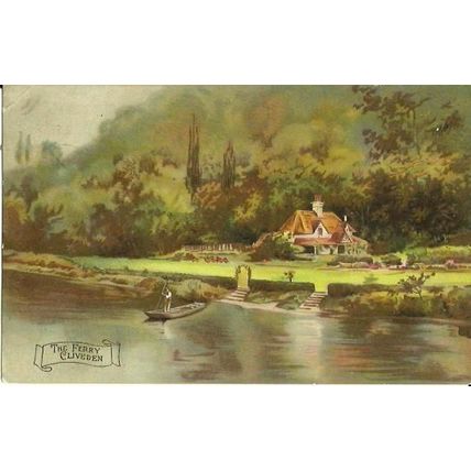 Buckinghamshire CLIVEDEN Ferry Art Postcard (BB 196)
