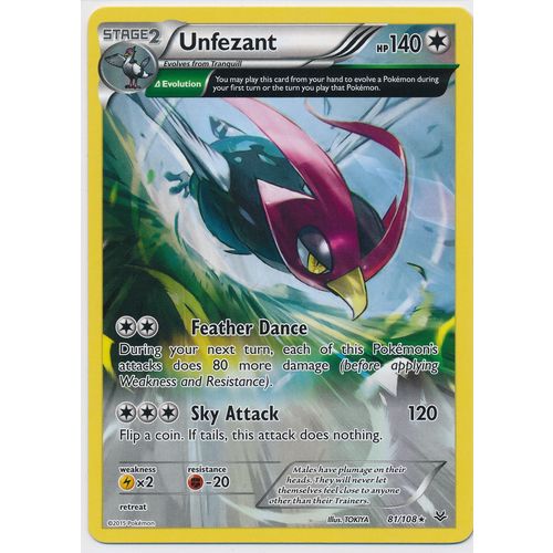 Pokemon Roaring Skies #81/108 Unfezant