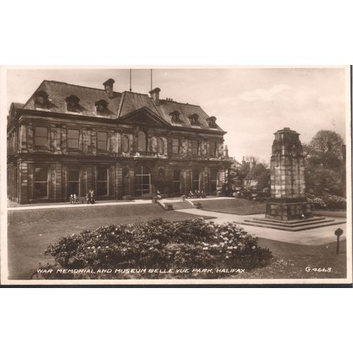 Vintage GB PC - War Memorial and Museum, Belle Vue Park, Halifax, Yorkshire