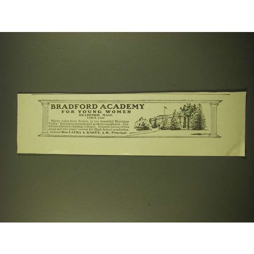 1918 Bradford Academy for Young Women Ad - 115th Year