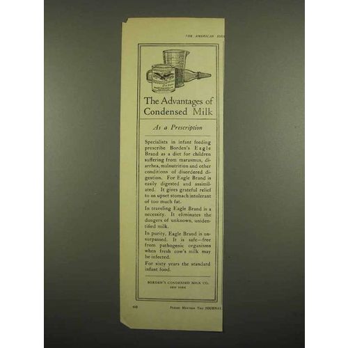1918 Borden's Eagle Brand Condensed Milk Ad