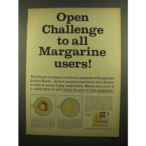 1965 Mazola Margarine Ad - Open Challenge to Users