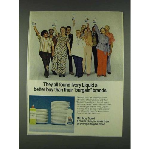 1978 Ivory Liquid Ad - Better Than Bargain Brands