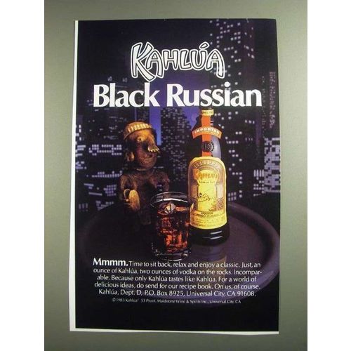 1984 Kahlua Liqueur Ad - Black Russian
