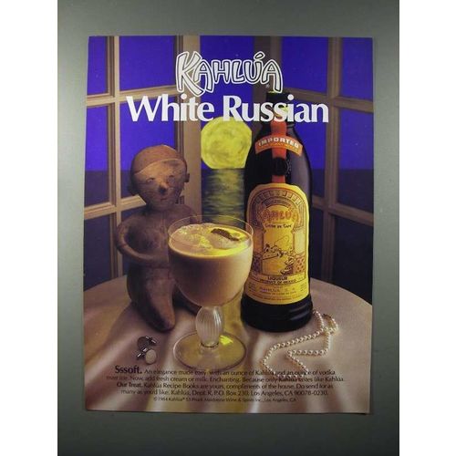 1984 Kahlua Coffee Liqueur Ad - White Russian