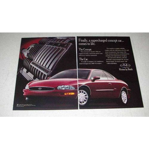 1995 Buick Riviera Car Ad - Supercharged Concept