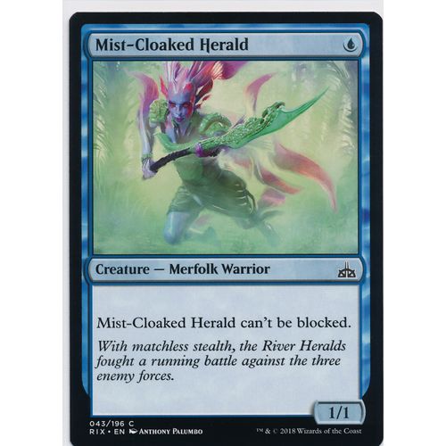 Magic the Gathering MTG Rivals of Ixalan 043/196 Mist-Cloaked Herald