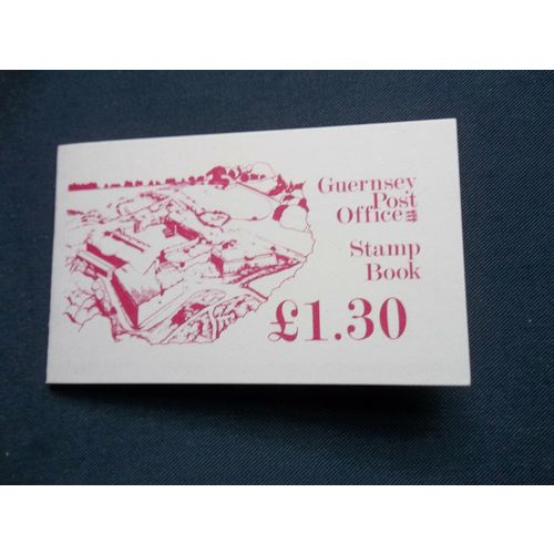 GUERNSEY COMPLETE £1.30 BOOKLET AERIAL VIEW CITADEL FORT GEORGE SB24 COIN STAMPS