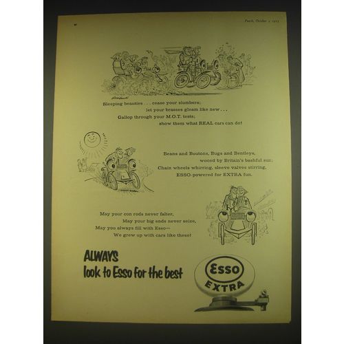 1963 Esso Extra Petrol Ad - Sleeping beauties.. Cease your slumbers