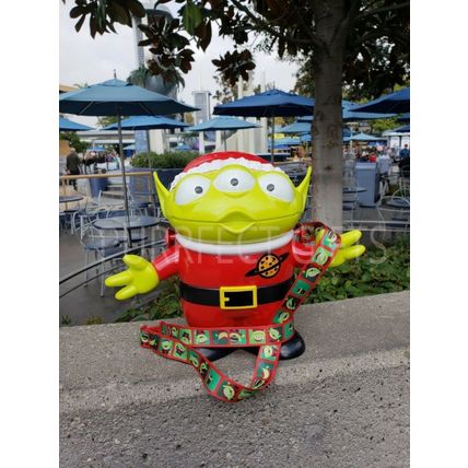 DISNEY TOY STORY LGM ALIEN SHAPED CHRISTMAS BUCKET~PURSE~CONTAINER W/ STRAP~NEW