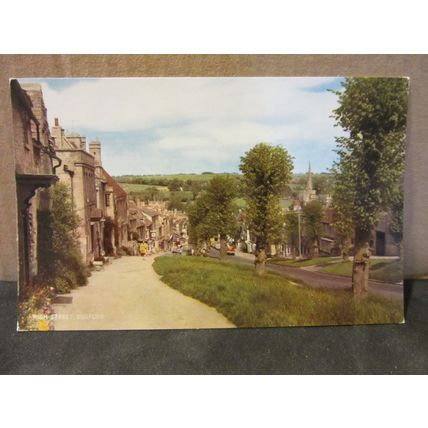 HIGH STREET, BURFORD, OXFORDSHIRE unused postcard by J. Salmon Ltd vgc =